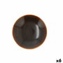 Ariane Plat Creux Porcelaine Décor Ariane 20 cm (6 Unités) Marron Brillant