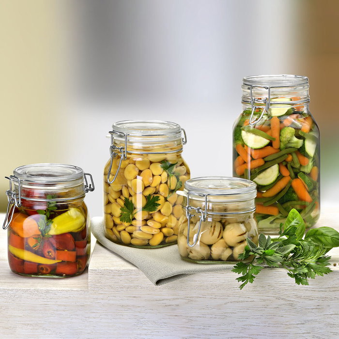 Bormioli Rocco Pot à Conserve Verre Fido 0,5 L Lot de 6 Hermétique Fabriqué en Italie