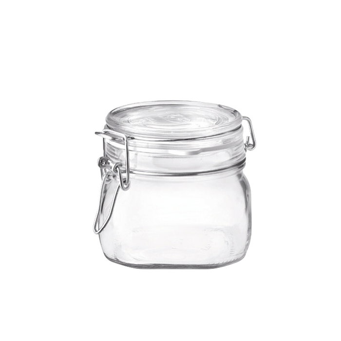 Bormioli Rocco Pot à Conserve Verre Fido 0,5 L Lot de 6 Hermétique Fabriqué en Italie