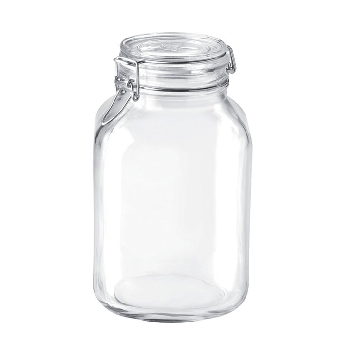 Bormioli Rocco Fido Pot à Conserve en Verre 3 L (6 Unités) Hermétique Fabriqué en Italie