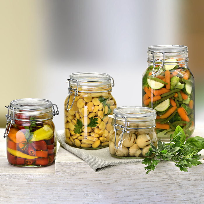 Bormioli Rocco Fido Récipient de Conservation des Aliments, 6 Unités