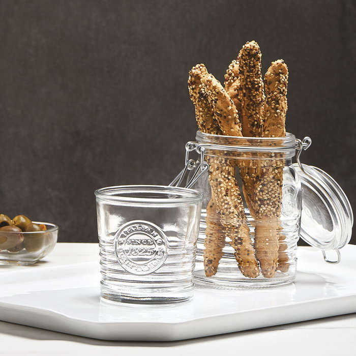 Bormioli Rocco Officina Pot à Conserve en Verre 1 L (6 Unités) Fabriqué en Italie Hermétique