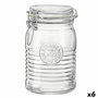 Bormioli Rocco Officina Pot à Conserve en Verre 1 L (6 Unités) Fabriqué en Italie Hermétique