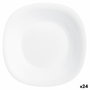 Assiette creuse Luminarc Carine Blanc verre (Ø 23,5 cm) (24 Unités)