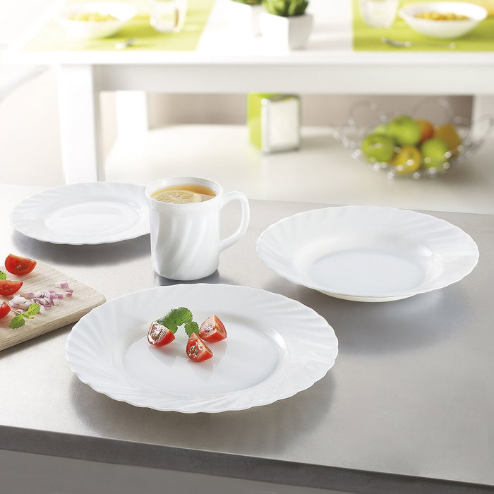 Plat à Gratin Luminarc Trianon Blanc verre (Ø 35 cm) (6 Unités) Plat à Gratin Luminarc Trianon Blanc verre (Ø 35 cm) (6 Unités)