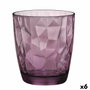 Bormioli Rocco Verre bas Diamond 39 cL Rose avec relief lot de 6 unités