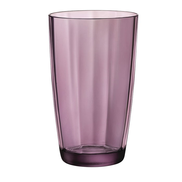 Bormioli Rocco Vaso Alto Pulsar 47 cL Verre Rose avec Relief Lot de 6