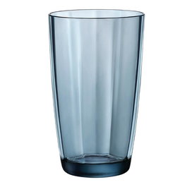 Bormioli Rocco Verre Haut Pulsar 47 cL (6 Unités) - Verre Bleu avec Relief, Fabriqué en Italie, Écologique, Durable