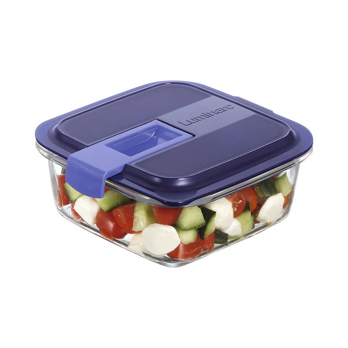 Boîte à lunch hermétique Luminarc Easy Box Bleu verre (760 ml) (6 Unités) Boîte à lunch hermétique Luminarc Easy Box Bleu verre (760 ml) (6 Unités)