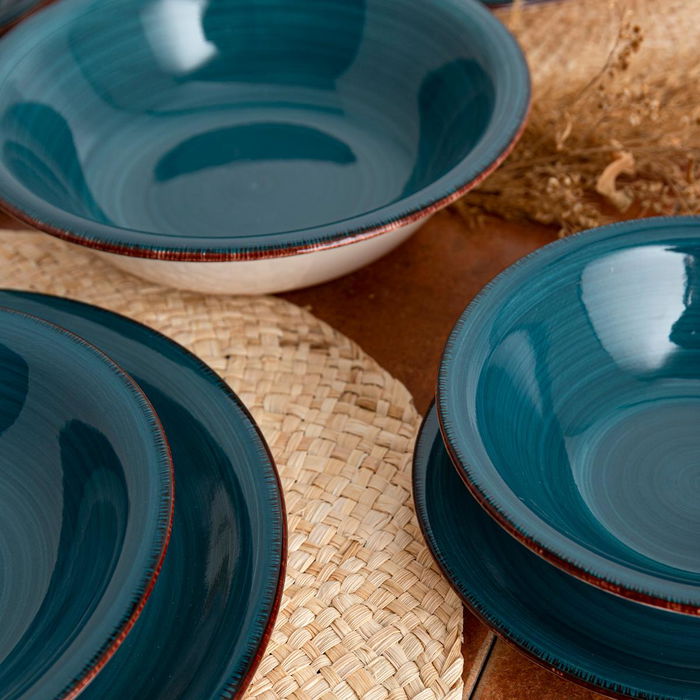 Assiette plate Quid Vita Céramique Bleu (Ø 27 cm) (12 Unités)