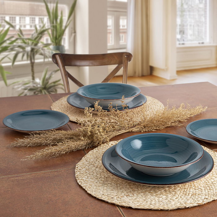 Quid Assiette creuse Vita Céramique Bleu (ø 21,5 cm) - 12 Unités