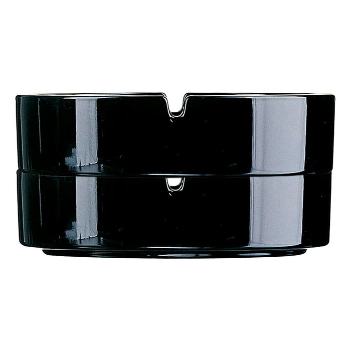 Arcoroc Ceniceros Apilables Set de 6 en Verre Noir Brillant 8,5x3,6 cm