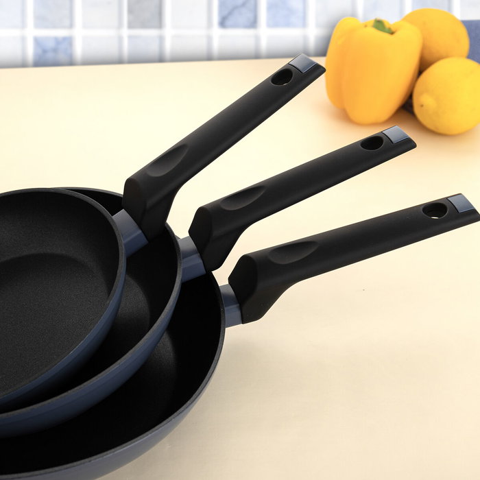 Bidasoa Horizonte Set 3 Poêles à Frire en Aluminium Forgé, 18-22-26 cm, Finition Mate, Antiadhésives, Compatible Induction, Vitrocéramique, Gaz, Électrique, Tous Feux Bidasoa Horizonte Set 3 Poêles à Frire en Aluminium Forgé, 18-22-26 cm, Finition Mate, Antiadhésives, Compatible Induction, Vitrocéramique, Gaz, Électrique, Tous Feux
