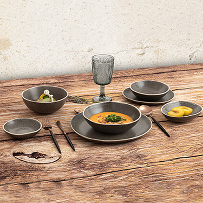Bidasoa Bol Gio Gris 15 x 4 cm (Lot de 6) Bidasoa Bol Gio Gris 15 x 4 cm (Lot de 6)