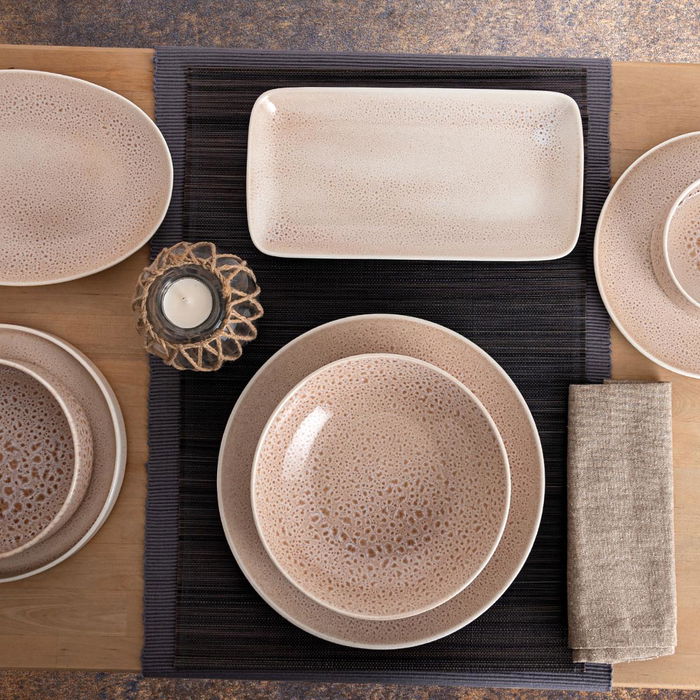 Ariane Plato Porcelana Porous Beige 27 cm (6 Unidades) en Cerámica Reforzada para Hostelería