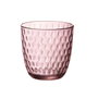 Bormioli Rocco Lot de 6 Verres Bas Slot 29 cL en Verre Rose Relief Fabriqué en Italie