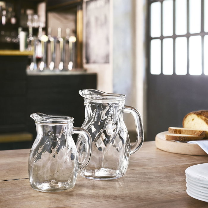 Bormioli Rocco Jarre Bistrot Twist en Verre avec Relief 1,17 L