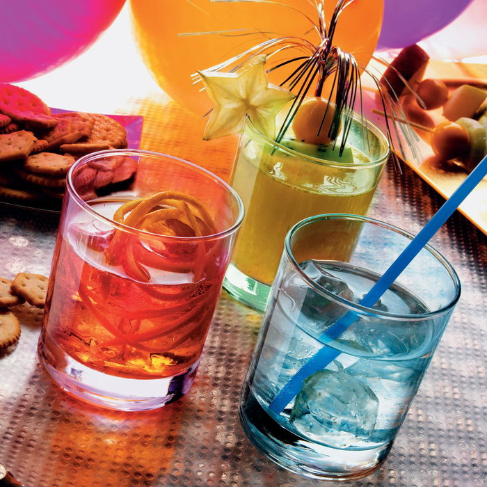 Bormioli Rocco Lot de 3 Verres Bas Iride en Verre Vert 25,5 cL