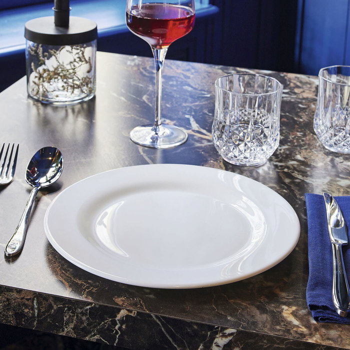 Arcoroc Set de 6 Plats Llanos Opal Intensity White Blanc 25,5 cm