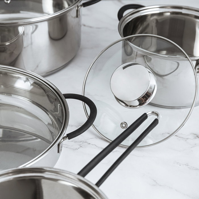Quid Batterie de Cuisine Acier Inoxydable Sensory 4 Pièces