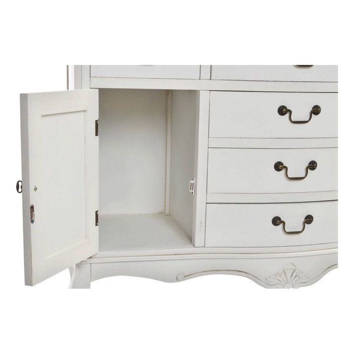 DKD Home Decor Buffet Blanc Marron Clair Sapin