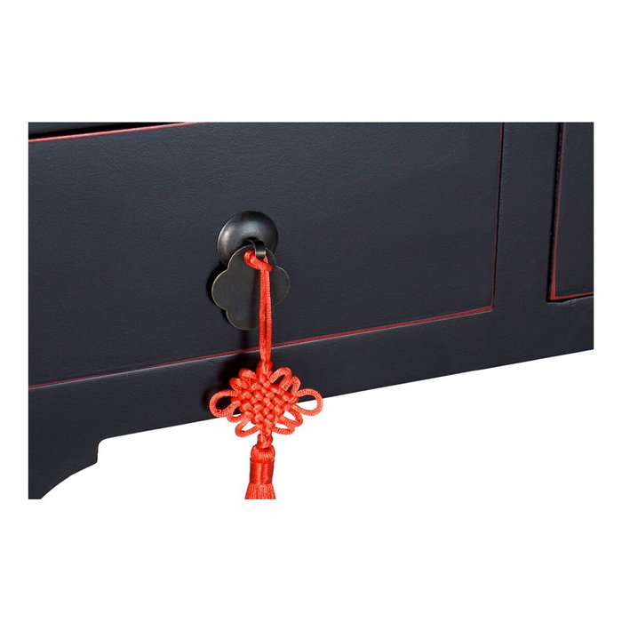 Meuble d'Entrée avec 3 Tiroirs DKD Home Decor Noir 96 x 26 x 80 cm Meuble d'Entrée avec 3 Tiroirs DKD Home Decor Noir 96 x 26 x 80 cm