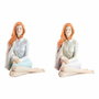 Figurine Décorative DKD Home Decor Femme Romantique 15 x 18 x 19,5 cm (2 Unités) (2 Pièces)