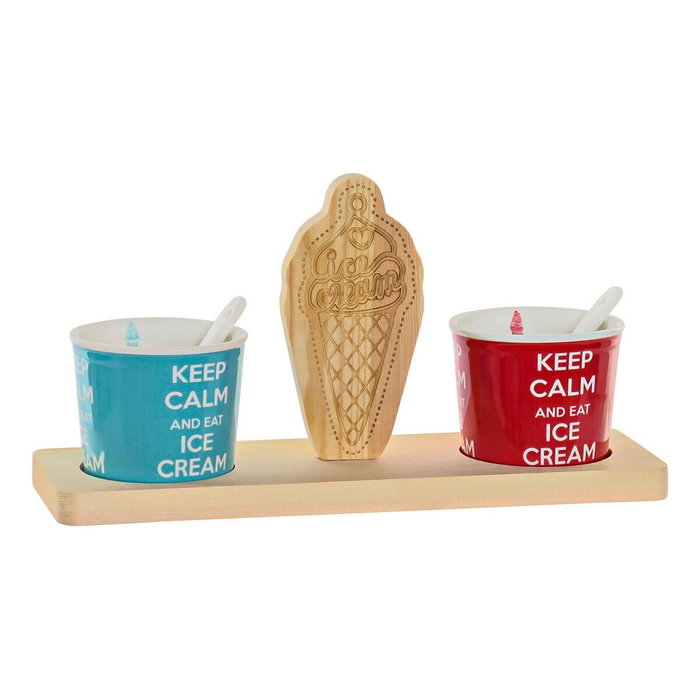 Set de Verres DKD Home Decor Multicouleur Céramique Pin Set de Verres DKD Home Decor Multicouleur Céramique Pin