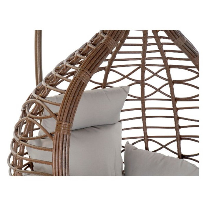 Fauteuil de jardin suspendu DKD Home Decor Marron Gris Multicouleur Brun foncé Aluminium rotin synthétique 100 x 78 x 120 cm 100