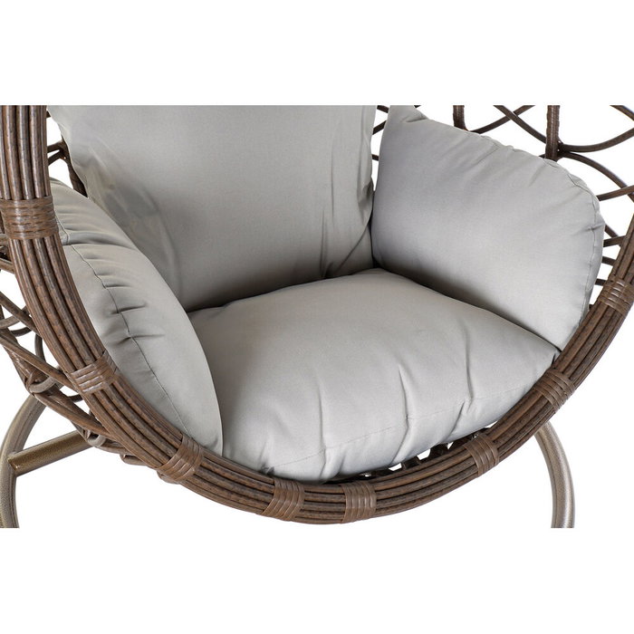 Fauteuil de jardin suspendu DKD Home Decor Marron Gris Multicouleur Brun foncé Aluminium rotin synthétique 100 x 78 x 120 cm 100