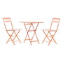 Ensemble Table + 2 Chaises DKD Home Decor MB-177412 Corail 60 x 60 x 75 cm (3 pcs)