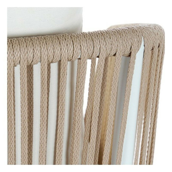 Ensemble Canapé + Table DKD Home Decor MB-179038 Jardin Beige Métal Aluminium Corde 151,5 x 72 x 70 cm (4 pcs)