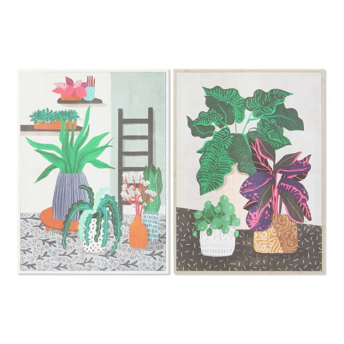 DKD Home Decor Toile Scandinave Plante Vert 52 x 2,7 x 72 cm DKD Home Decor Toile Scandinave Plante Vert 52 x 2,7 x 72 cm