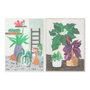 DKD Home Decor Toile Scandinave Plante Vert 52 x 2,7 x 72 cm