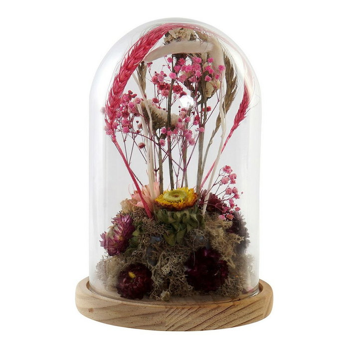 DKD Home Decor Figurine Décorative Verre Fleurs Bois MDF DKD Home Decor Figurine Décorative Verre Fleurs Bois MDF