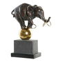 Figurine Décorative DKD Home Decor Noir Doré Eléphant Moderne 31 x 13 x 41 cm