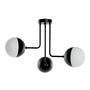 Suspension DKD Home Decor Blanc Noir Métal Verre 220 V 50 W (61 x 58 x 46 cm)