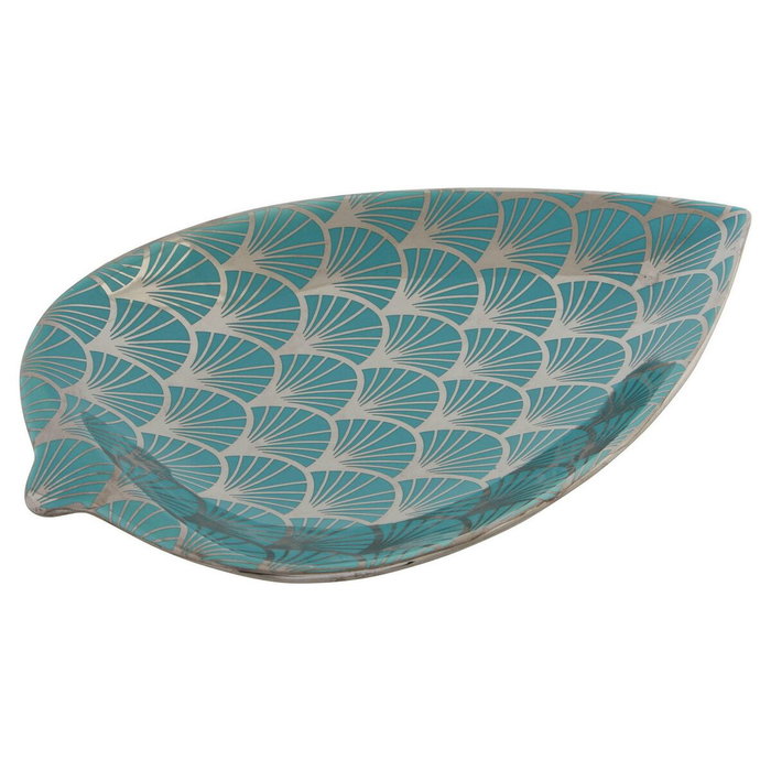 Centre de Table DKD Home Decor Turquoise Porcelaine 27,5 x 16 x 3 cm Centre de Table DKD Home Decor Turquoise Porcelaine 27,5 x 16 x 3 cm