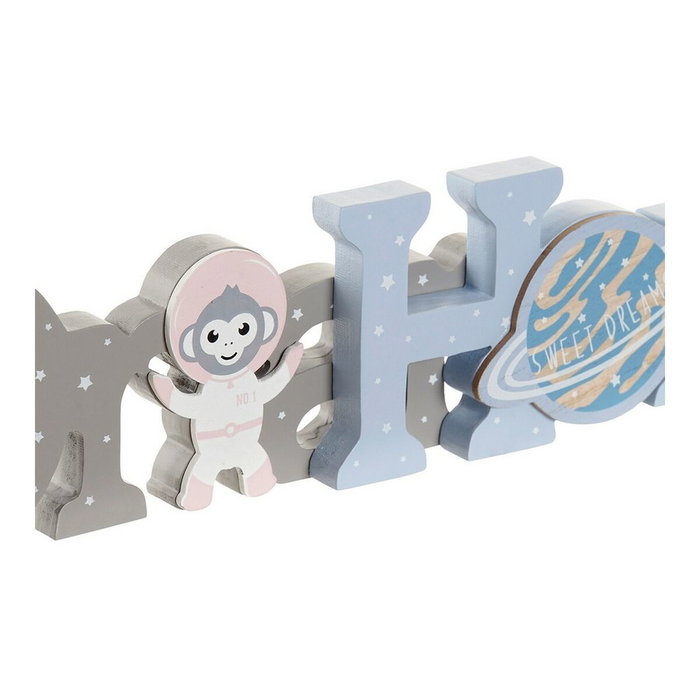 DKD Home Decor Astro Monkey Figurine Décorative Naturel (2 Unités)