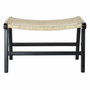 Banquette DKD Home Decor 8424001823192 65 x 47 x 40 cm Naturel Teck Noir