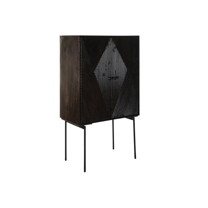 Buffet DKD Home Decor Noir Brun foncé Métal Bois de manguier 84 x 43 x 153,5 cm