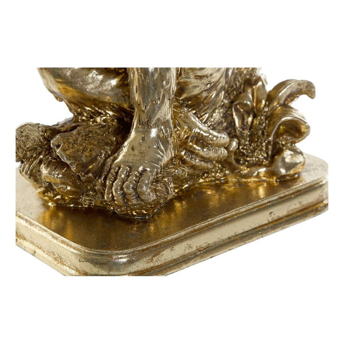 Figurine Décorative DKD Home Decor Doré Colonial Singe Feuille d'une plante 16,5 x 10,6 x 22,5 cm