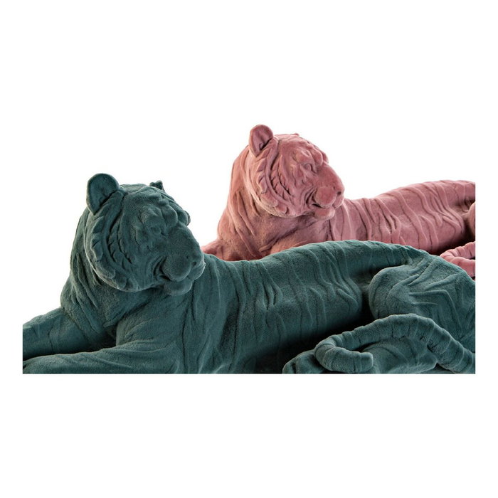 Figurine Décorative DKD Home Decor Vert Rose clair Tigre 36 x 17,5 x 13,3 cm (2 Unités) Figurine Décorative DKD Home Decor Vert Rose clair Tigre 36 x 17,5 x 13,3 cm (2 Unités)