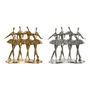 Figurine Décorative DKD Home Decor Doré Argenté Danseuse Classique 33,5 x 14,5 x 32 cm (2 Unités)