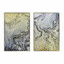 DKD Home Decor Toile Abstrait Moderne Noir et Doré 60 x 3 x 90 cm (Lot de 2)