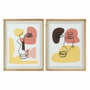 DKD Home Decor Cadre Verre Bois MDF 55 x 2 x 70 cm, 2 Unités