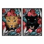 DKD Home Decor Cadre Polystyrène Tropical Jungle 53 x 4,3 x 73 cm