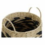 Set de basket DKD Home Decor Noir Marron Clair Fibre naturelle (2 Pièces)
