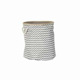 Panier décoratif DKD Home Decor Blanc Gris Jute