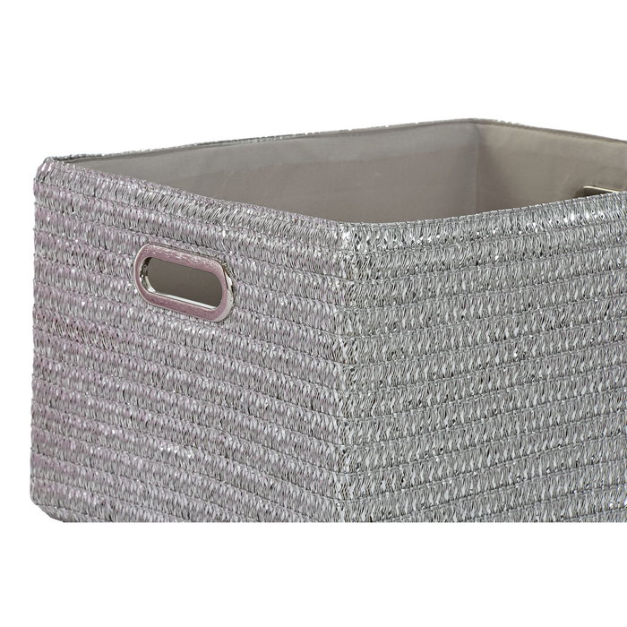 Panier Multi-usages DKD Home Decor Rose Argenté polypropylène 44 x 36 x 50 cm 4 Kg 5 Pièces Panier Multi-usages DKD Home Decor Rose Argenté polypropylène 44 x 36 x 50 cm 4 Kg 5 Pièces